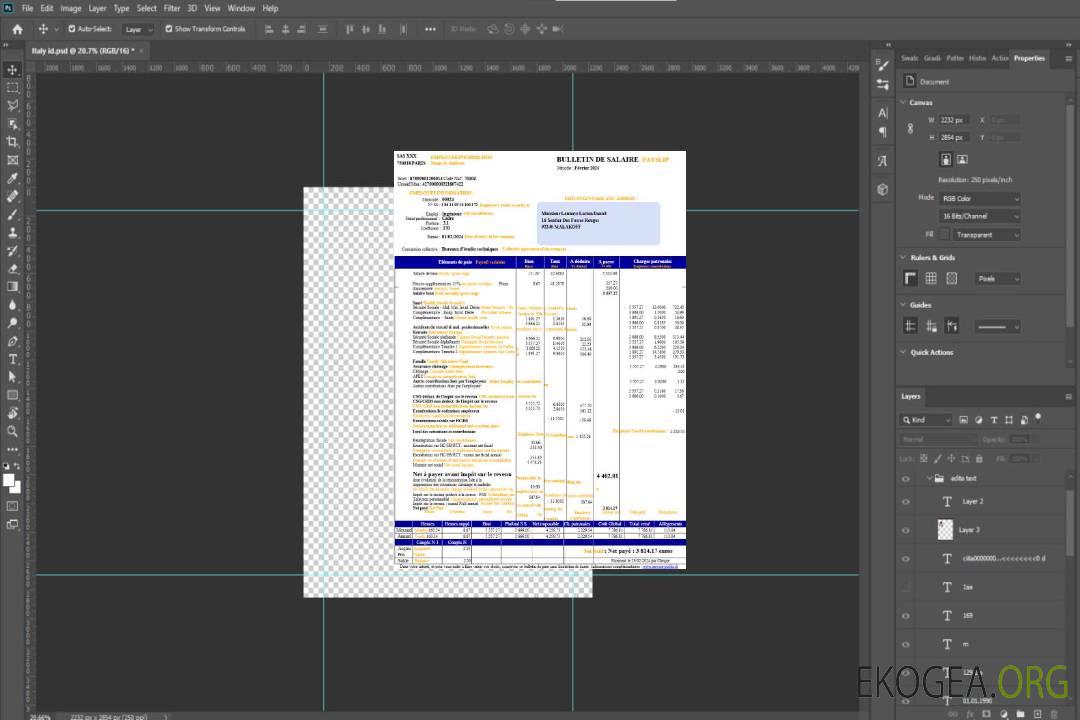 Modèle de fiche de paie France (en langue française) aux formats Word et PDF.pdf, 1 template